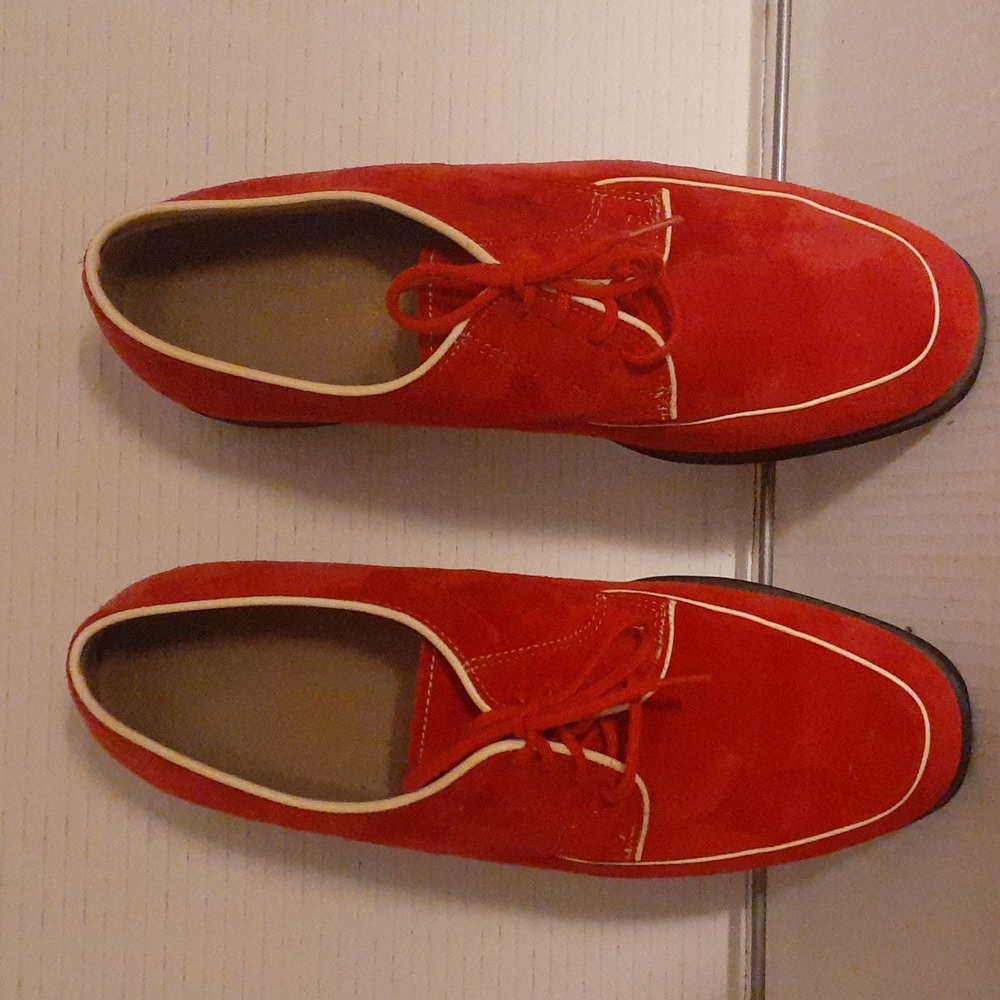 Red Suede Hush Puppies